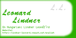 leonard lindner business card